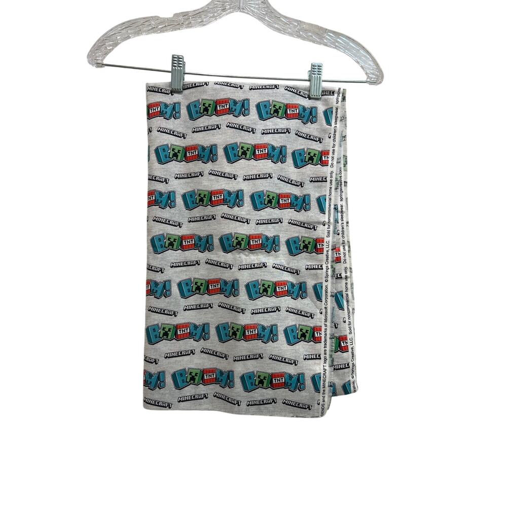 Minecraft Fabric 2 Yards Creeper TNT Gray Cotton Material Springs Creative 72"